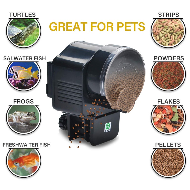 Lychee Aquarium Fish Feeder Vacation Aquarium Automatic Fish Food Dispenser Tank Feeder Timer Auto Feeders for Holiday Vacation Fish Dispenser (AF-2003) - Image 5